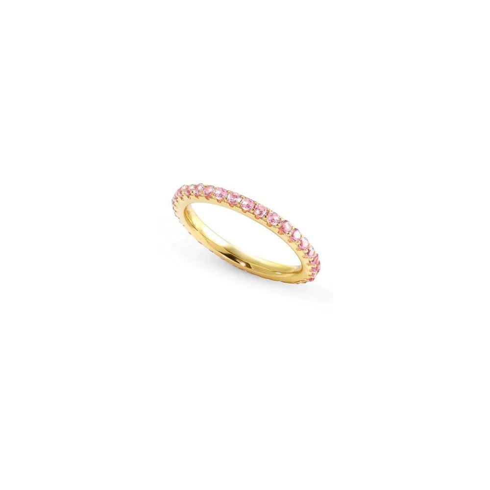 Lovelight Ring In Silver And Cubic Zirconia Pink Fin. Yellow Gold Size 17