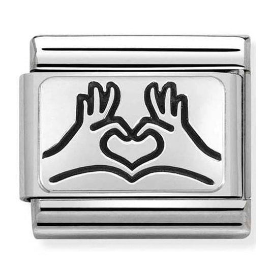 CLASSIC Composable Plates Hands To Heart Charm 
