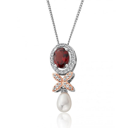 Queens Jubilee Superbloom Garnet Pendant