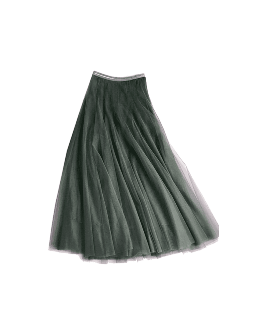 Tulle Layer Skirt Olive - Small