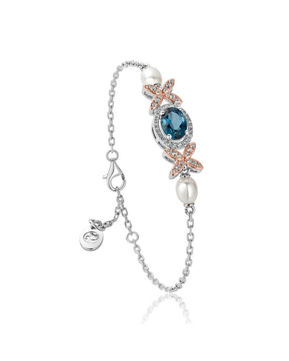 Queens Jubilee Superbloom London Blue Topaz Bracelet