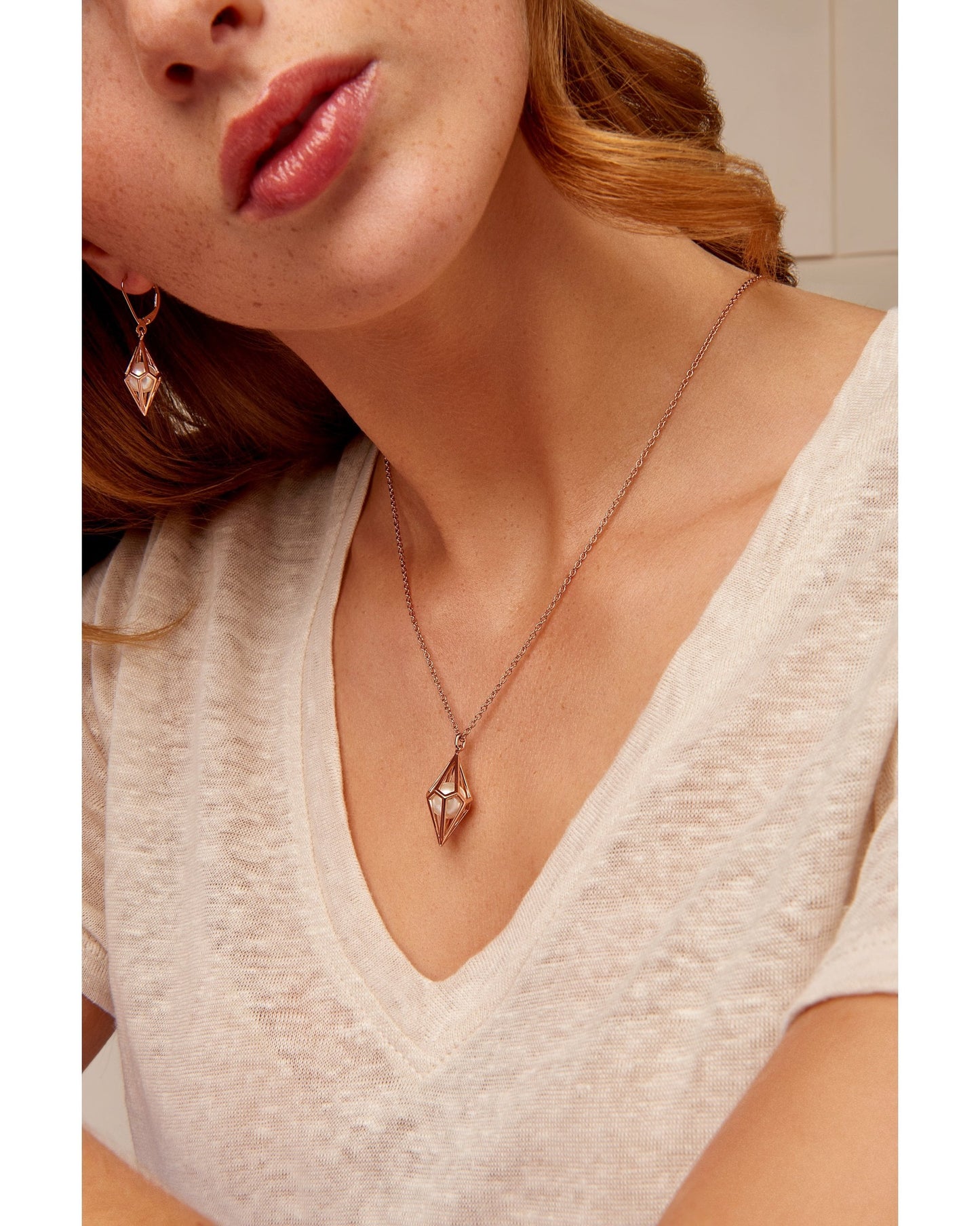 Watching Chamber Caged White Pearl Pendant