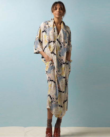 Deco Daisy Mauve Dress S/M