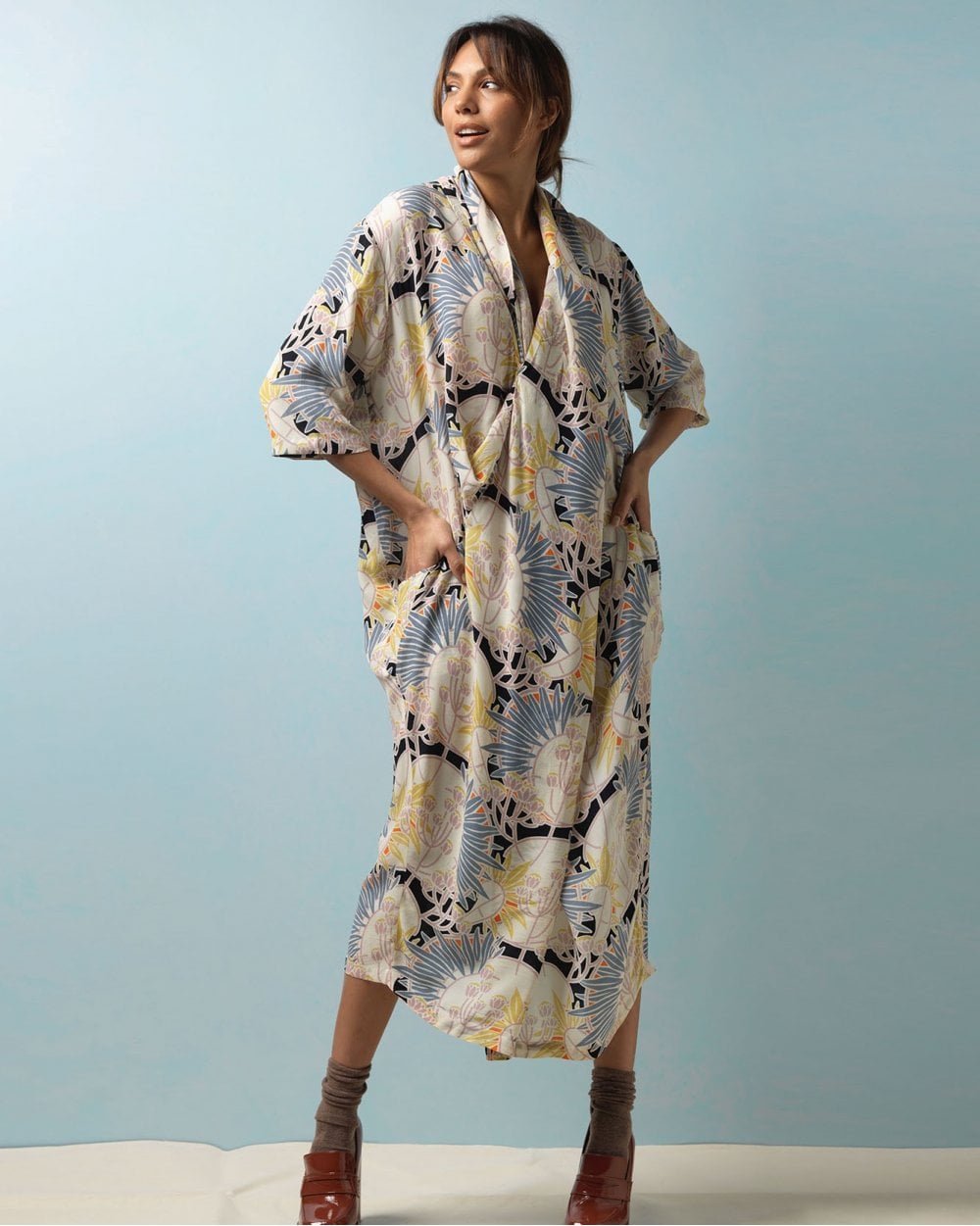 Deco Daisy Mauve Dress S/M