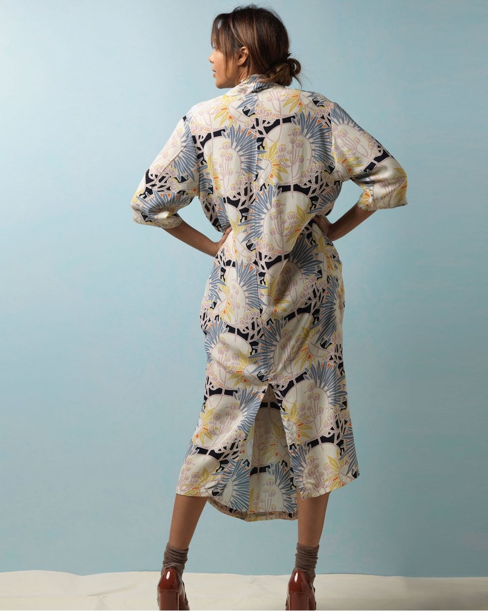 Deco Daisy Mauve Dress S/M