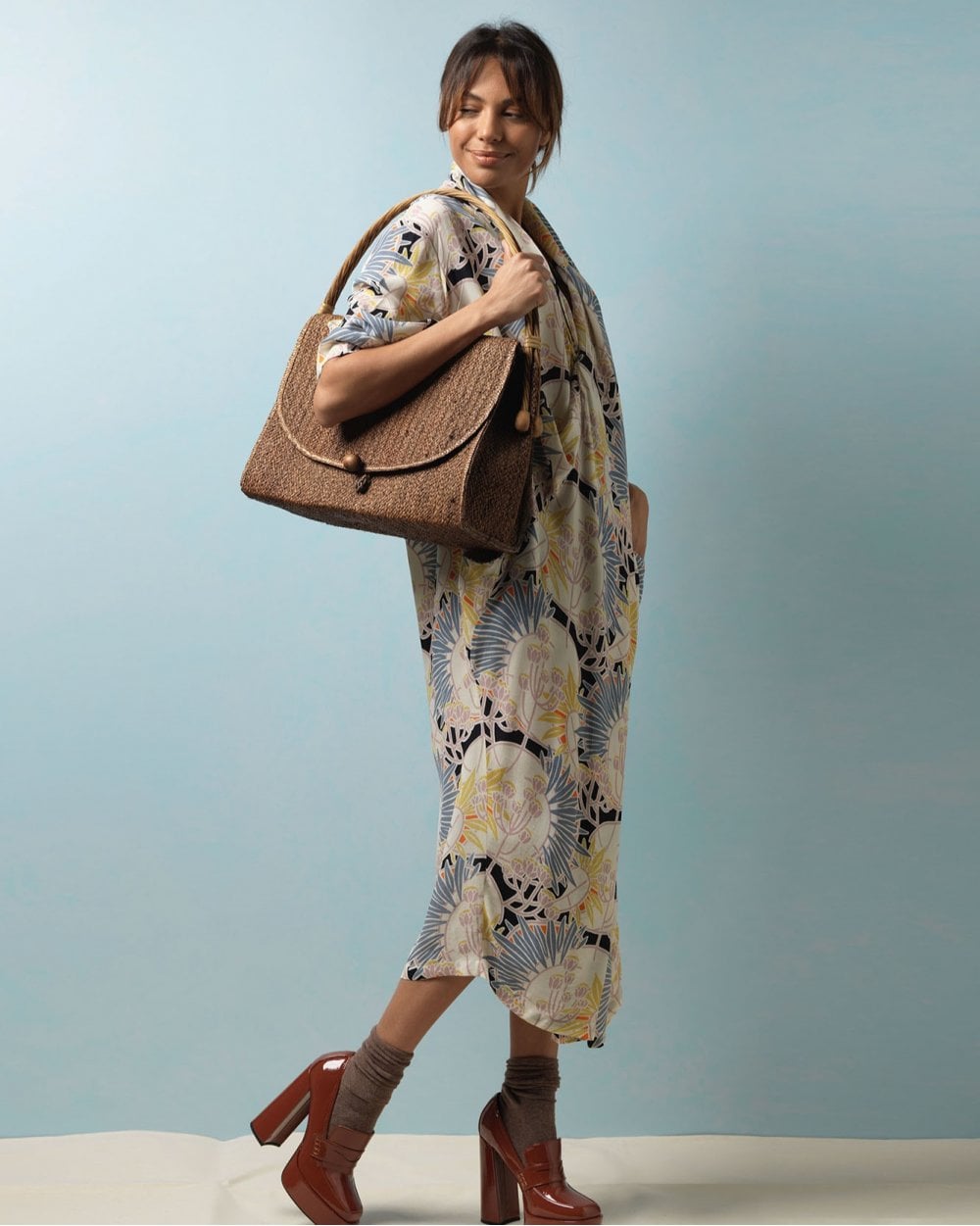 Deco Daisy Mauve Dress S/M