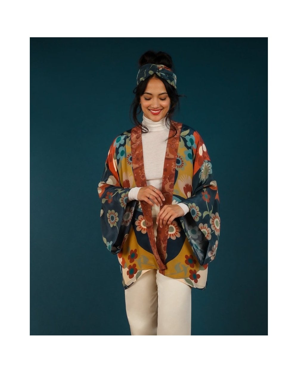 Scandinavian Flora Kimono Jacket