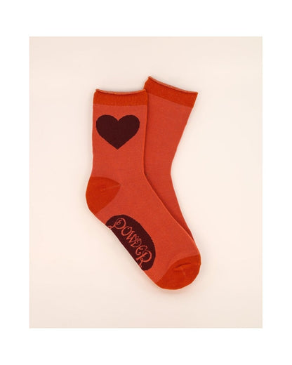 You Have My Heart Ankle Socks - Tangerine