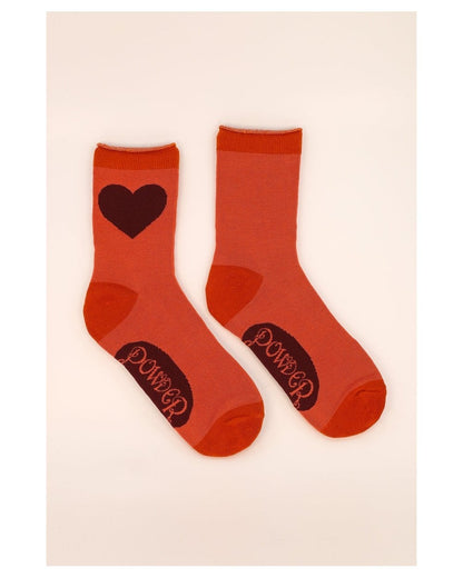 You Have My Heart Ankle Socks - Tangerine