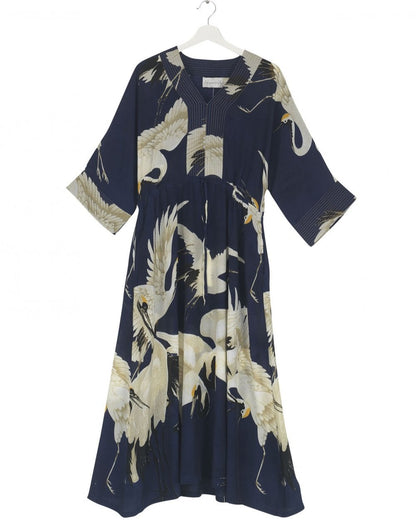 Stork Black Navy Dress M/L