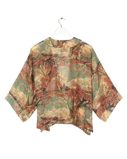Country Toile Berry Kimono