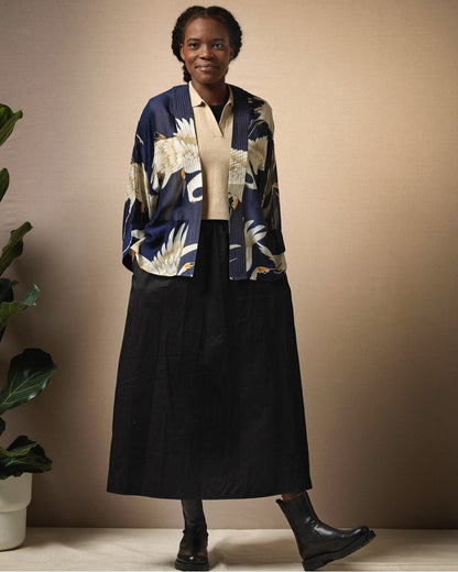 Stork Navy Kimono