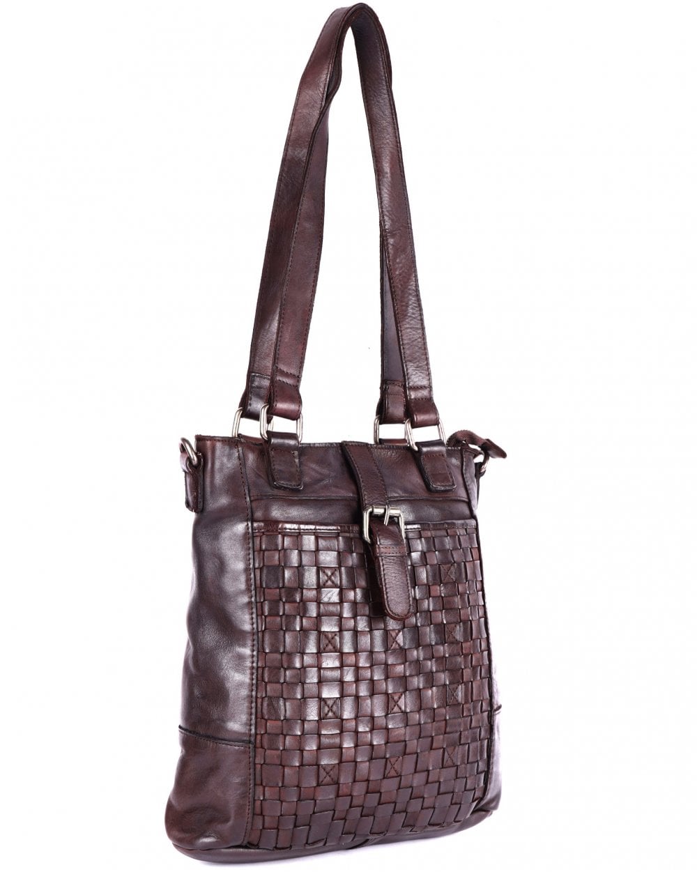 Leather Handbag - Dark Brown