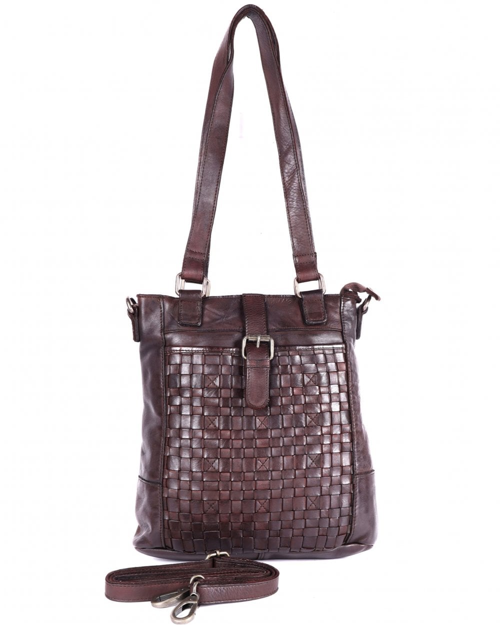 Leather Handbag - Dark Brown