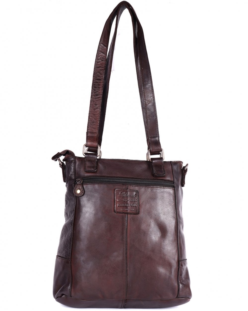 Leather Handbag - Dark Brown