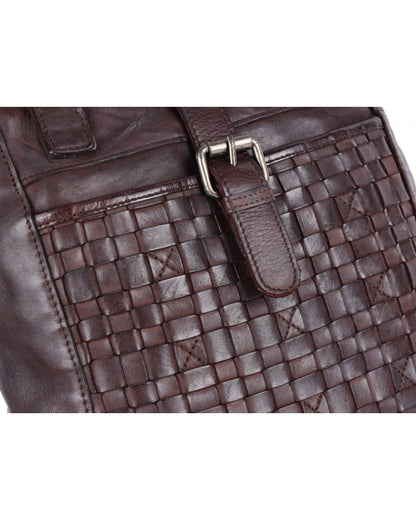 Leather Handbag - Dark Brown