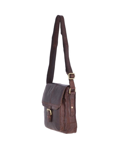 Small Leather Body Bag G-31 - Brandy