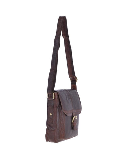 Small Leather Body Bag G-31 - Brandy