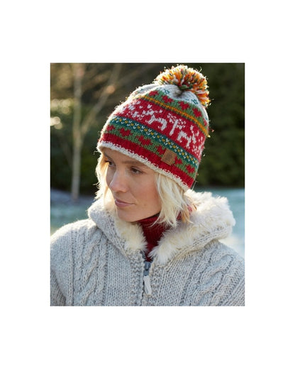 Reindeer Christmas Bobble Beanie