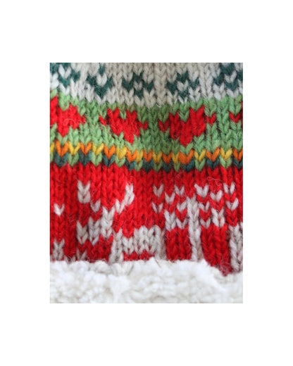 Reindeer Christmas Bobble Beanie