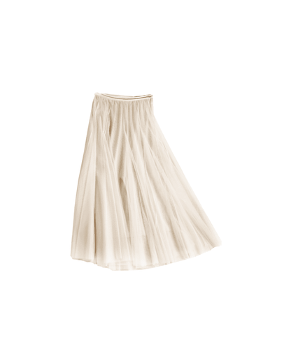 Tulle Layer Skirt Cream - Medium