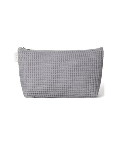 Medium Waffle Wash Bag - Light Grey