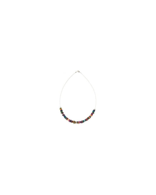 Rainbow Shell Links Necklace