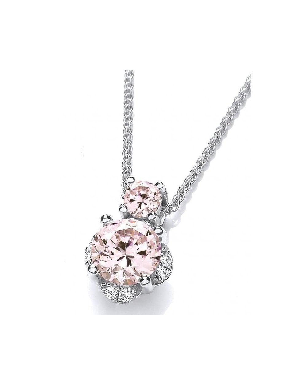 In the Pink Diamond Cubic Zirconia Solitaire Pendant Without Chain