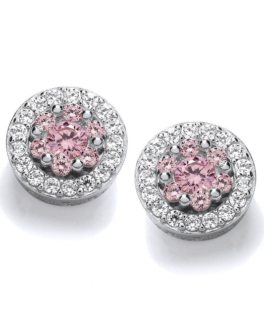 Pretty in Pink Cubic Zirconia Stud Earrings