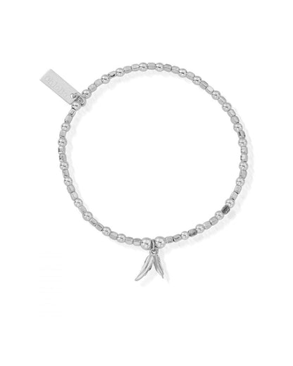 Cute Bead Double Feather Bracelet