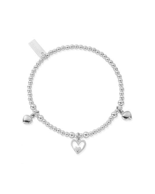 Cute Charm Triple Heart Bracelet