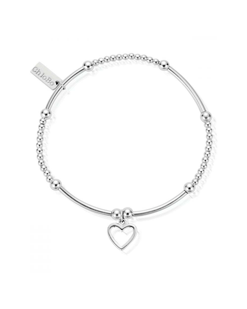 Cute Mini Open Heart Silver Bracelet
