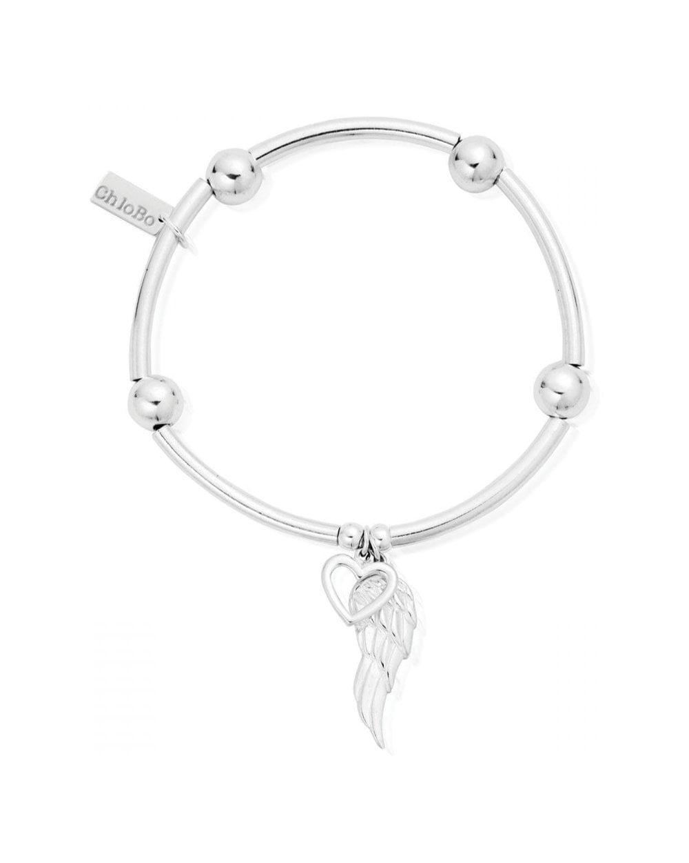 Noodle Ball Open Heart And Angel Wing Bracelet