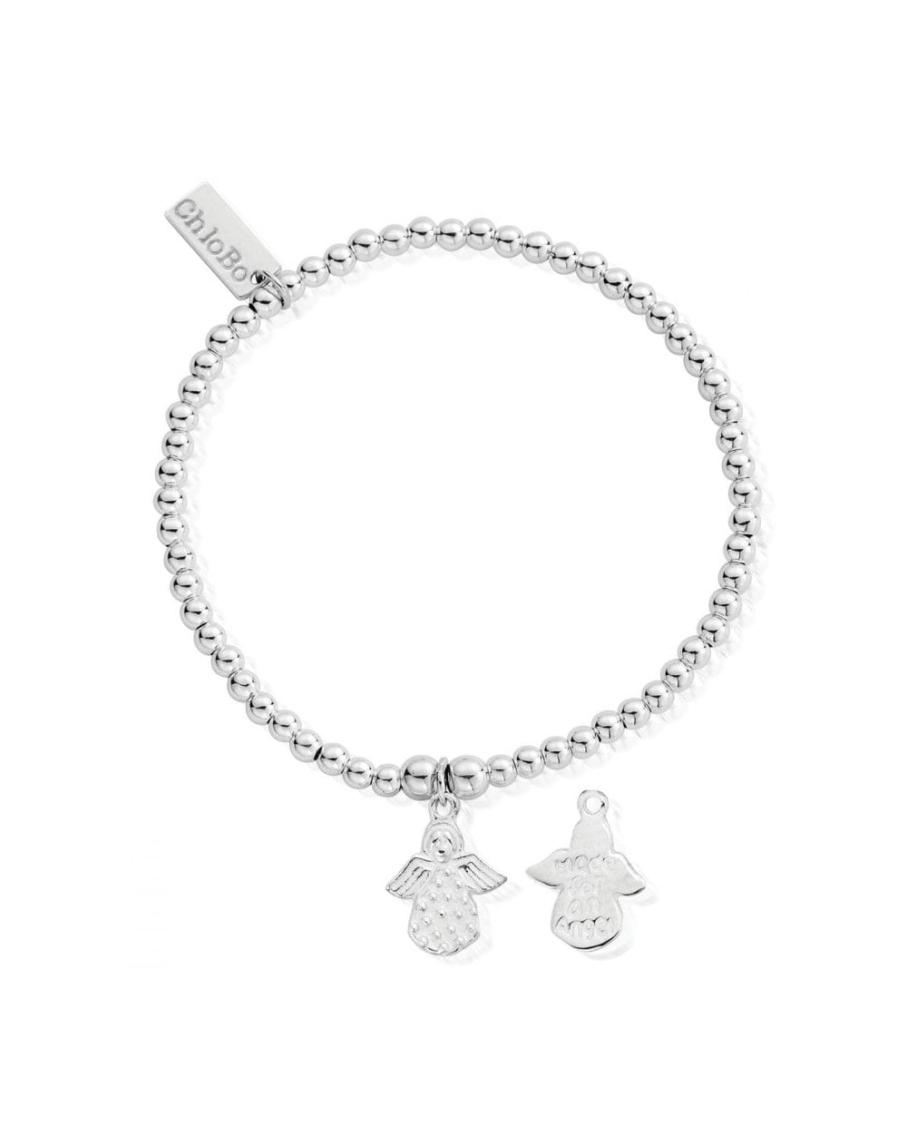 Iconic Silver Cute Charm Mini "Made for an Angel" Bracelet