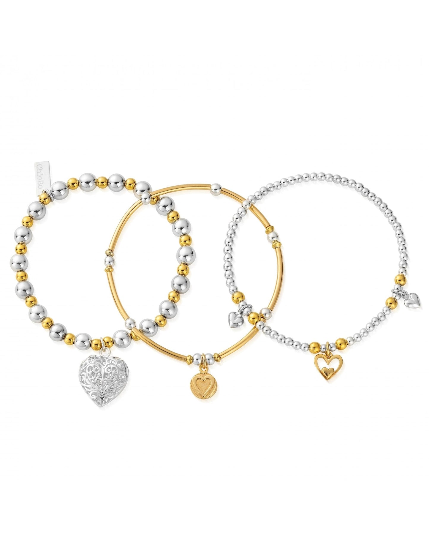 Mixed Metal Compassion Stack Of 3