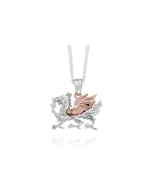Royal Clogau Sterling Silver Welsh Dragon Pendant