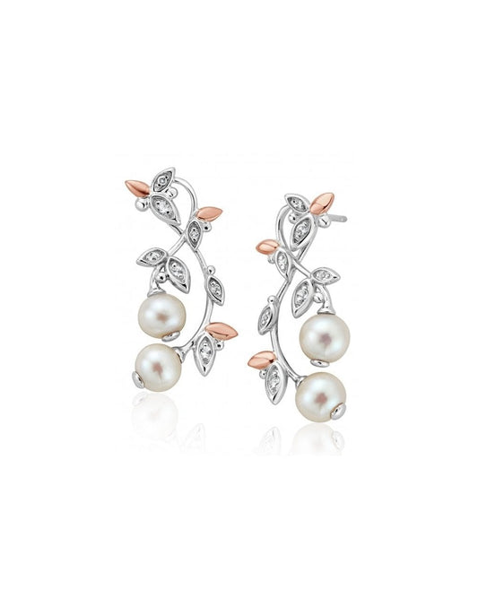 Lily of the Valley Pearl Drop Earrings