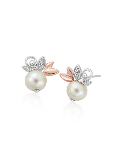 Lily of the Valley Pearl Stud Earrings