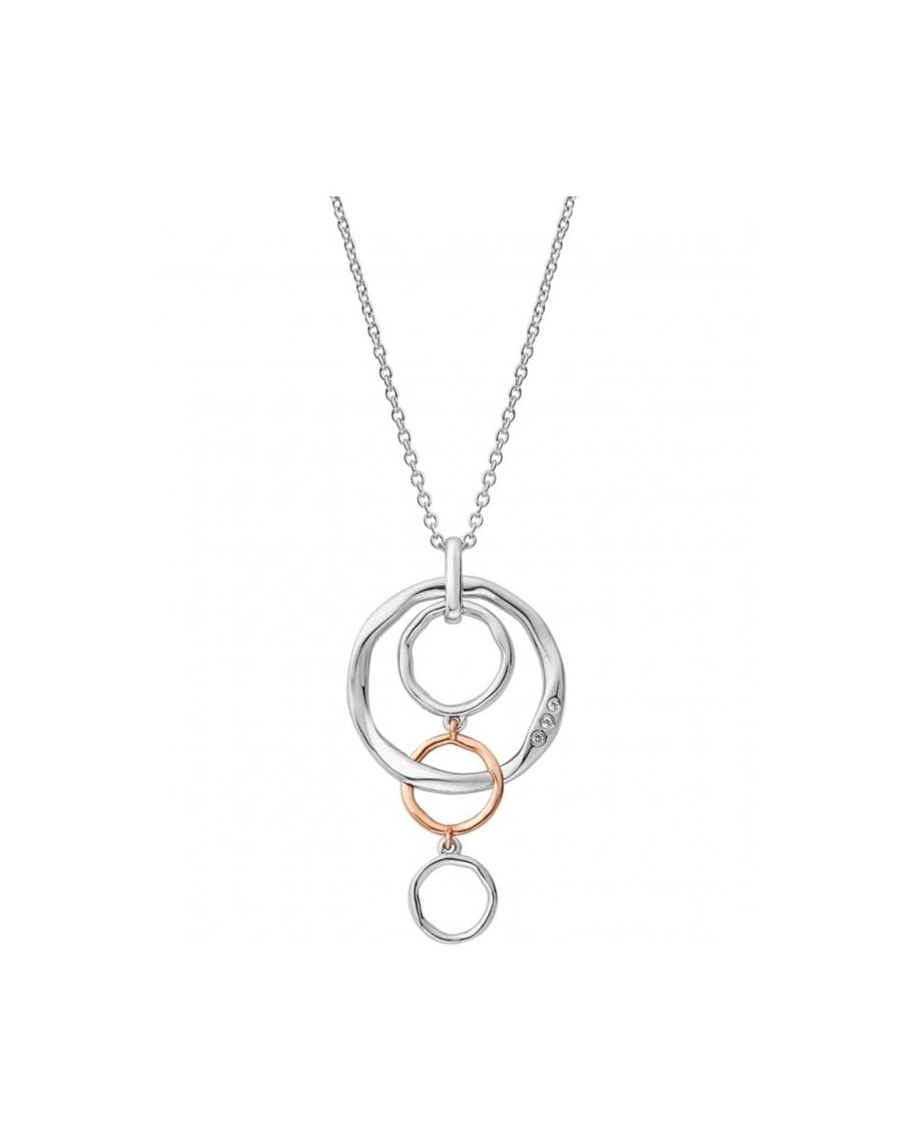 Ripples Triple Hoop White Topaz Pendant