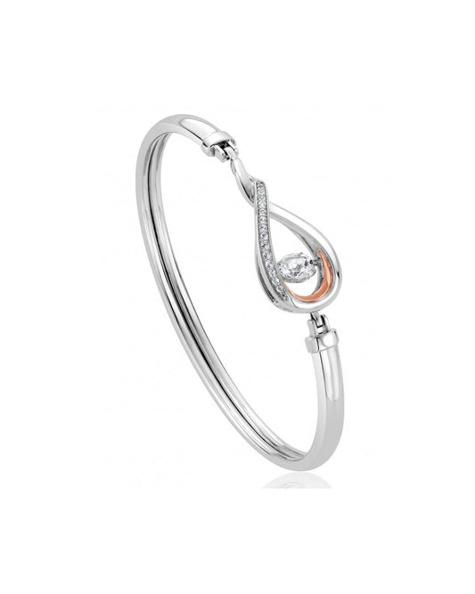 Eternity Dancing White Topaz Bangle