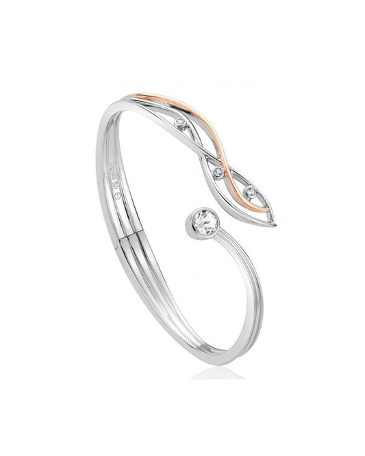 Nature's Wonder Sterling Silver Waterfall Bangle with Topaz