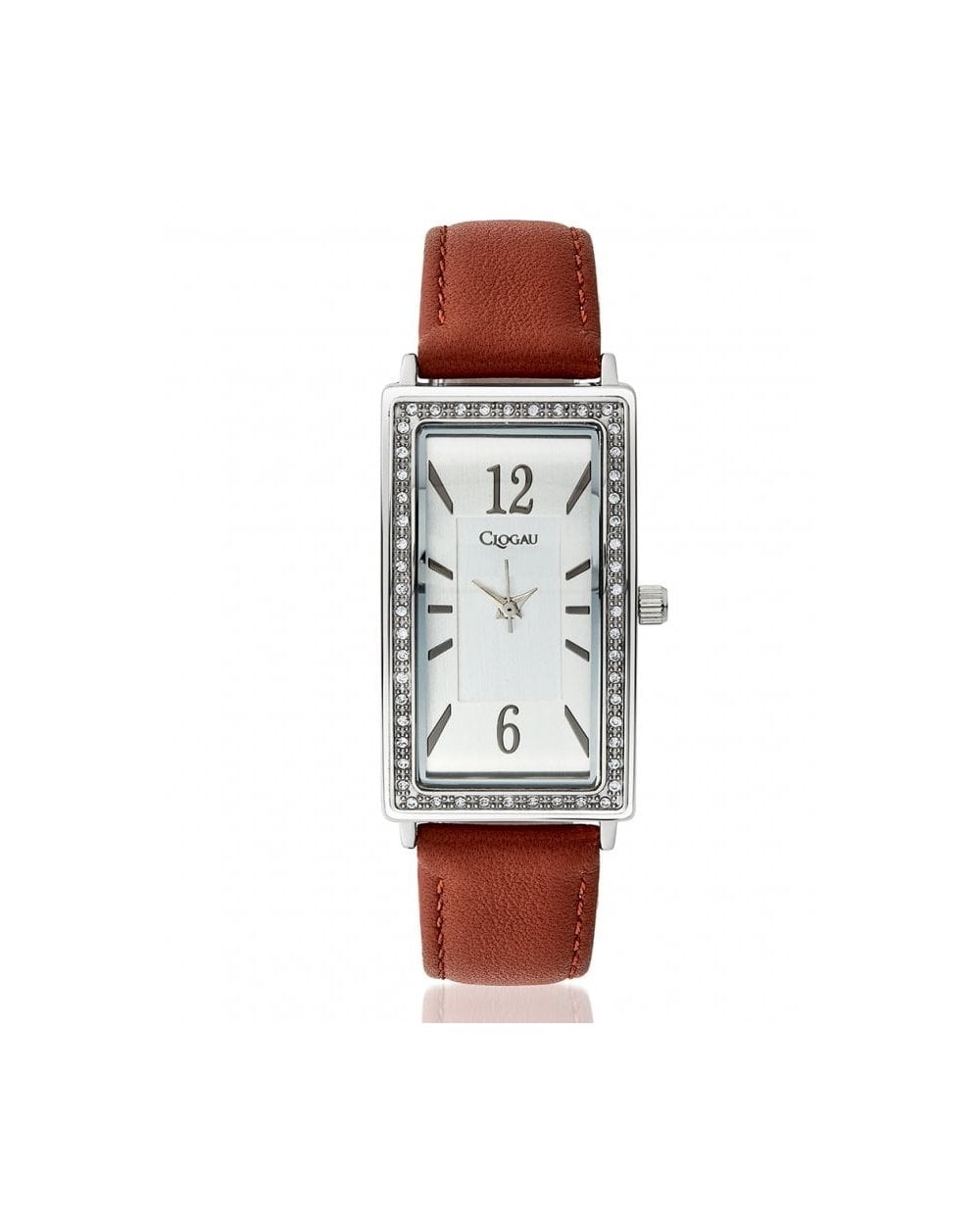 Womens Diamond set Brown Leather Watch