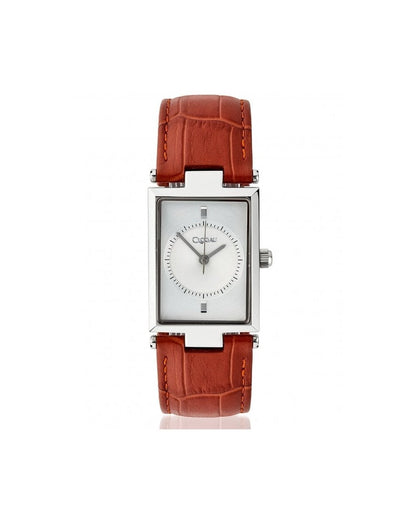 Mens Timeless Stainless Steel Watch with Brown Strap – Nicholls