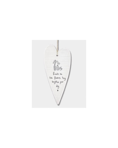 Wobbly Long Heart - Flowers Brighten Your Day