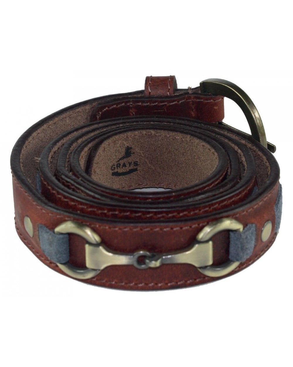 Maple Snaffle Belt 1.25 Grey 26 Length