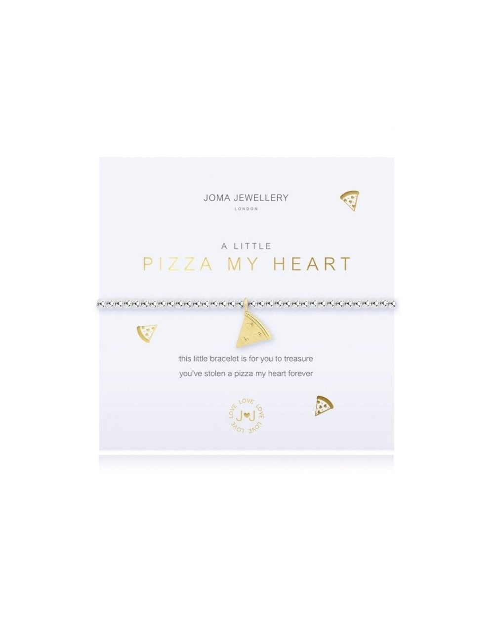 a little Pizza My Heart Bracelet