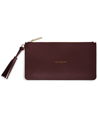 Florrie Tassel Pouch - Love Love Love - Mulberry