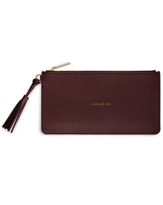 Florrie Tassel Pouch - Love Love Love - Mulberry