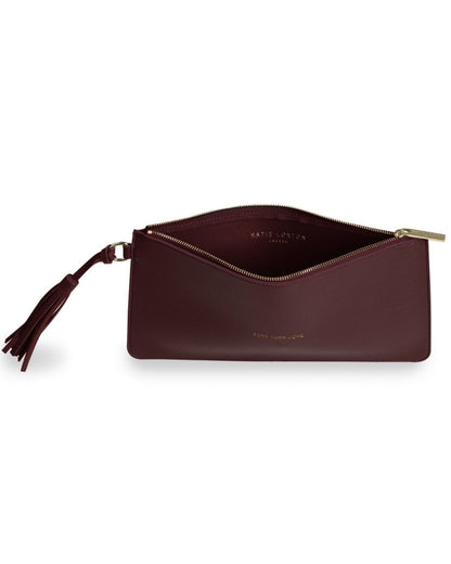 Florrie Tassel Pouch - Love Love Love - Mulberry