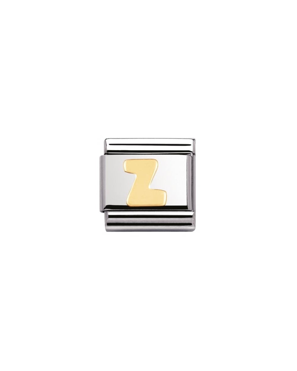 Stainless Steel And 18K Gold Composable Letters -Z